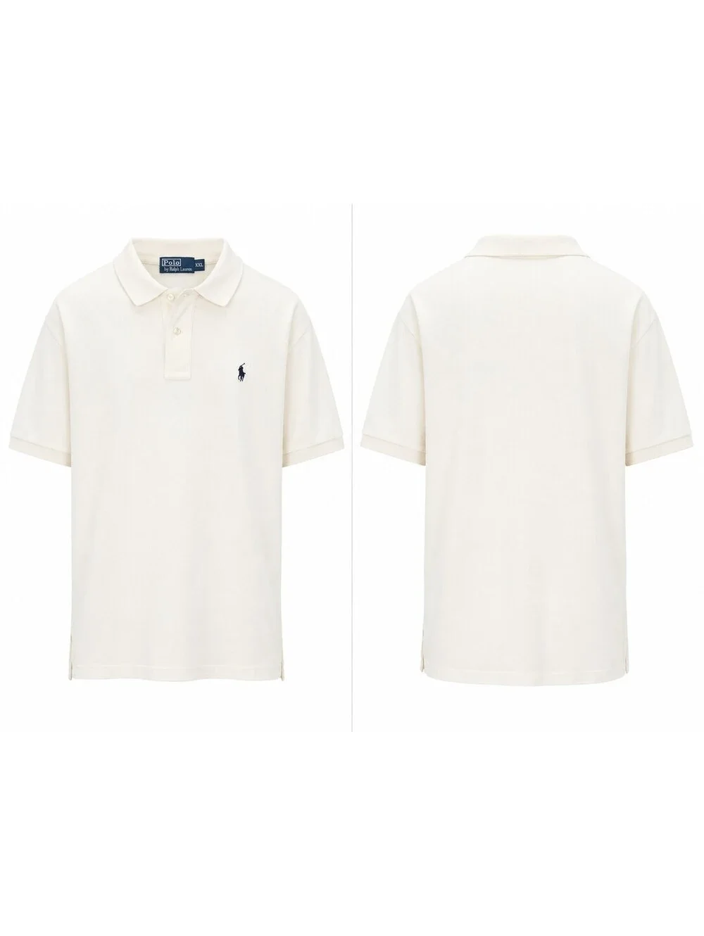 POLO Ralph Lauren Cream Short Sleeve Polo Black Pony Logo XXL